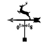 Girouette rétro avec indicateur de direction du vent - En forme de cerf - Ornements d'extérieur - Décoration de ferme, jardin, pelouse (B)