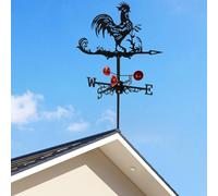 Girouette Rétro en Métal, 13x22 Pouce Girouette de Jardin Exterieur, Design de Coq Indicateur de Direction du Vent, pour Jardin et Ferme Deco Toit Exterieur (Coq)