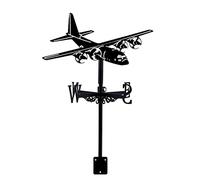Girouette rétro en métal pour cour, extérieur, girouette en fer forgé, girouette décorative en métal pour jardin, transport, avion de ligne, kit d'indicateur de direction pour