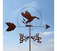 Girouette rétro en métal pour homme et cheval/hibou/cygne/triangle plane/faucheuse girouette sur toit Indicateur de direction du vent pour cour, jardin, grange et ferme, outils de mesure