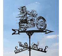 Girouette rétro en métal pour homme et cheval/hibou/cygne/triangle plane/faucheuse girouette sur toit Indicateur de direction du vent pour cour, jardin, grange et ferme, outils de mesure
