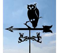 Girouette rétro en métal pour homme et cheval/hibou/cygne/triangle plane/faucheuse girouette sur toit Indicateur de direction du vent pour cour, jardin, grange et ferme, outils de mesure