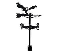 Girouette rotative en métal en forme de hibou pour extérieur, jardin, paddock, toit, indicateur de direction du vent, accessoires de décoration de toit