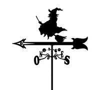 Girouette Silhouette de Sorcière Indicateur d'Orientation Girouette Outil de Mesure en Acier Inoxydable avec Revêtement Antirouille 3550Cm pour Support Extérieur Décor Artisanat