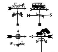 Girouette vintage en métal pour une utilisation en extérieur, offrant un affichage précis de la direction du vent et un attrait décoratif classique (B)