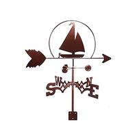 Girouette voilier Silhouette girouette avec flèche girouette en Acier Inoxydable Outils de Mesure indicateur de Direction Piquet de décor Artistique