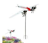 Girouettes d'Extérieur,Décoration De Jardin Avion en Métal | Tourniquet À Vent Extérieur Moulinet - pour Jardin Cour Terrasse Pelouse Balcon Clôture Porte d'Entrée Fête
