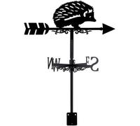 Girouettes en MéTal Noir en Forme De HéRisson Girouettes en Forme d'animaux Girouette Ornement De Jardin Ferme Jardin ExtéRieur Cour Toit Abri Paddock DéCoration