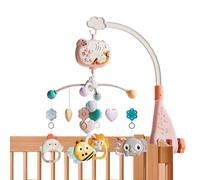 Girousel pour berceau pour - Giroustrine avec projecteur, hochets rotatifs et jouets hochets à suspendre, carrousel musical pour chambre d'enfant | Giostrine musicale rotative pour berceau