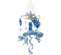 Girousel pour lit bébé - Cloche suspendue sur le thème de l'océan, Décoration douce et apaisante pour chambre d'enfant, Outils portables | Lit de plafond mobile pour, garçons, ra