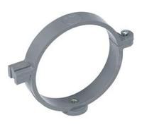 Girpi - Collier à charnière pour tuyau d'évacuation Ø 100 mm gris G