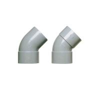 Girpi - Coude d'évacuation à 45° mâle/femelle Ø 50 mm