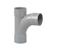 Girpi Té d'évacuation pied de biche à 87°30 femelle/femelle Ø 40 mm G