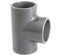 Girpi Té simple 90 femelle pression à coller PVC-U d25 BTE25
