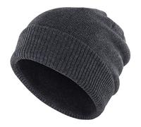 Gisdanchz Bonnet Homme Hiver Chaud Bonnet Laine Ski Femme Homme Hiver Chaud Chapeau Snowboard Wool Beanies Slouchy Knit Hat Warm Long Beanie Winter Hats for Men Womens Gris Foncé