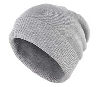 Gisdanchz Bonnet Laine Beanie Homme Bonnet Homme Hiver Chaud Chapeau Hiver Snowboard Laine Ski Femme Long Beanie Winter Hats for Men Womens Men Wool Beanies Slouchy Knit Hat Gris Clair