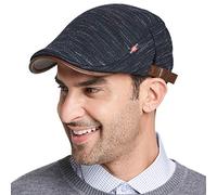 Gisdanchz Casquette Gavroche Homme Hiver XL Casquette Plate Vintage Irlandaise Homme Hiver Casquettes Beret Unisexe Béret 56-60CM Bleu Marin