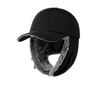 Gisdanchz Casquette Hiver Baseball avec Cache Oreilles - Entièrement Doublée de Fausse Fourrure