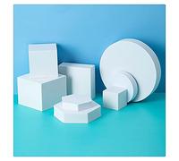 GISELA D Accessoires de Photographie,Cubes de Mousse Dure,Utile pour Les Photos de Produits ou comme présentoir,Blanc