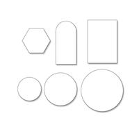 GISELA D Lot de 6 panneaux de réflexion en acrylique de forme géométrique pour arrière-plan photo - Ornements pour photographie (géométrie)