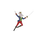 Gisela Graham Casse-Noisette King Rat - Décoration sapin de Noël - Figurine en céramique multicolore - Gisela Graham