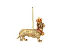 Gisela Graham : Dachshund with a Crown Decoration