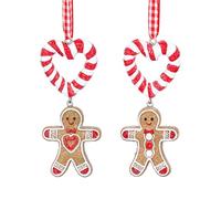 Gisela Graham Dcoration de Nol en rsine Bonhomme en pain d'pices avec cur en sucre d'orge