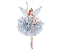 Gisela Graham Dcoration de Nol suspendre en forme de fe Argent 15 cm