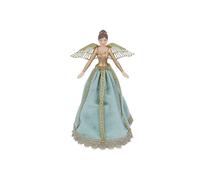 Gisela Graham Fée Rococo verte et dorée en tissu et résine (18 cm)