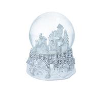 Gisela Graham Globe terrestre musical argenté/blanc