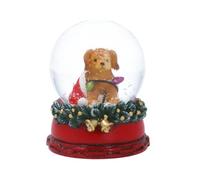 Gisela Graham Mini boule à neige de Noël en forme de chien, 6 cm, décoration de Noël, cadeau festif pour les amoureux des chiens
