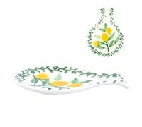 Gisela Graham Repose-cuillère motif citron, assiette de service