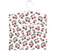 Gisela Graham Sac à pinces à linge en coton imprimé cerises