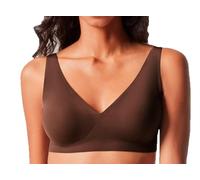 GISELA Soutien-gorge push-up amovible et sans armature, chocolat, XL