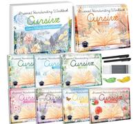 gisgfim Lot de 8 cahiers d'exercices d'écriture rainurés et réutilisables avec stylos à encre disparaissants pour enfants, débutants, étudiants