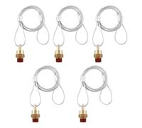 Gishbjka 5 Connecteurs de Bouchon de Soupape de Vidange de Réservoir d'air avec Câble de 60 Pouces, Câble de Soupape de Vidange de Compresseur d'air pour Semi-Remorques B