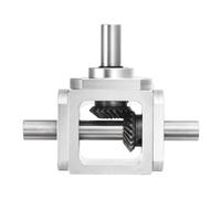 Gishbjka Cadre en Aluminium 90 Degrés, Pignon Conique de 20 Dents, Double Arbre de Sortie, Angle Droit de Module 1 pour des Projets DIY Simples