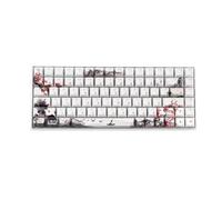 Gishbjka Ensemble de Touches Personnalisées en PBT 127 Touches, Motif Fleur de Prunier Japonais, Commutateurs Cherry MX à Sublimation Thermique pour Clavier Mécanique Gamer