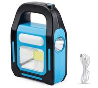 Gishbjka Solaire USB Rechargeable COB LED Lanterne Camping, Charge pour L'Appareil, Lampe Poche éTanche à l'eau LumièRe
