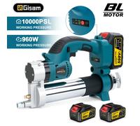 Gismis 10000PSI Kit de pistolet à graisse électrique sans brosse ensemble de pistolet à graisse électrique haute Performance outil électrique pour broches de batterie Makita 18v 2 batteries