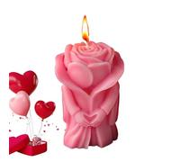 Gisophile parfumée Rose - Parfum doux pour une atmosphère saine, soja avec bocal, bougie chauffe-plat romantique pour petite amie, veilleuse de mariage, cadeaux pour couple maison
