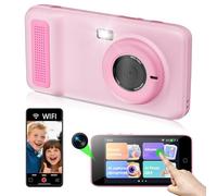 Gisotu AI Everything Caméra de reconnaissance pour enfants de 4 à 12 ans, prend en charge le Wi-Fi 2,4 GHz, écran tactile LCD de 4", appareil photo numérique à double objectif, idée cadeau pour