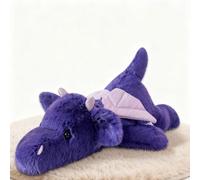 Gisqis Peluche Dragon Kawaii 48cm Peluche Lestée Anxiete Adulte Mignon Dragons Oreiller Enfant Doudou Bebe Dinosaure Coussin Anniversaire Cadeau pour Les Enfants Filles Adultes Violet