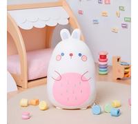 Gisqis Peluche Lapin Coussin Peluche Enfant Jouet en Peluche Bebe Peluche Kawaii Oreiller en Peluche Doudou Doux Coussin Decoratif Sofa Chaise Canape 45cm