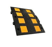 Gisruao Ralentisseurs en Caoutchouc pour Route, Longueur d'extension emboîtable, Bosses de sécurité combinables, pour Asphalte, béton, Gravier (4 cm)