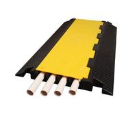 Gisruao Ralentisseurs en Caoutchouc Robuste, Bosses de sécurité combinables, Protection de câbles et de Fils pour ralentisseurs de Circulation, pour intérieur et extérieur (900 x 490 x 60 mm)