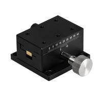 Gisruao Système de positionnement de précision à glissière en Queue d'aronde en Aluminium X-Stage, Course de ±15 mm, avec crémaillère et pignon, pour Le réglage Optique et la Mise au Point Fine.