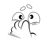 Gissroys 1. Autocollant mural humoristique pour salle de bain Autocollant PVC avec visages amusants pour toilettes et décoration de la maison Autocollant de décoration murale humoristique