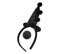 Gissroys 1 ensemble d'accessoires de costume de clown avec bandeaux et nez pour cosplay, couvre-chefs confortables à porter pour enfants et adultes