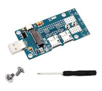 Gissroys Adaptateur de carte USB 3.0 Prise en charge de l'alimentation auxiliaire avec double emplacement pour carte pour connexion modulaire 3G 4G pour bureau